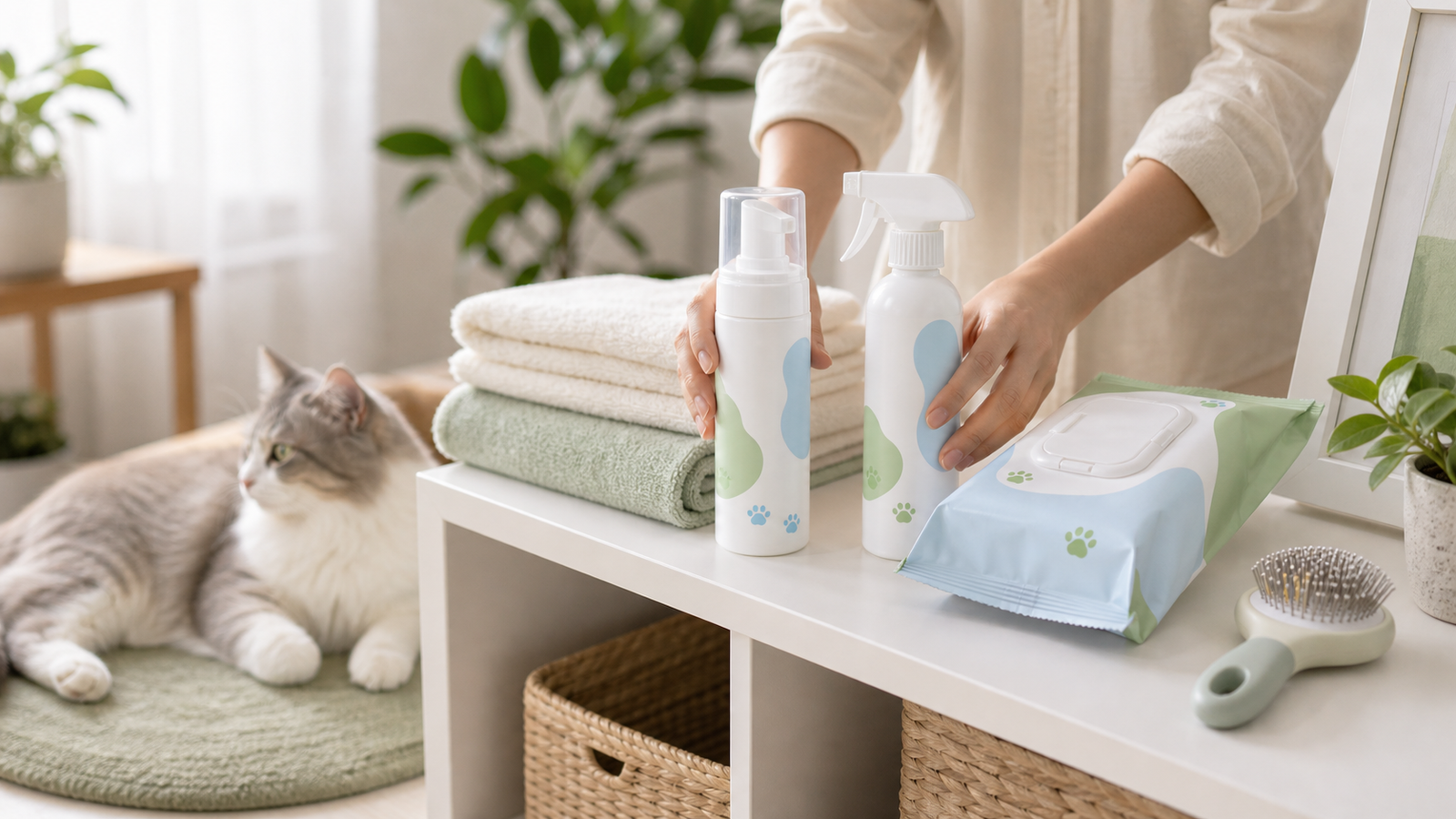 Sandpoli pet care routine display